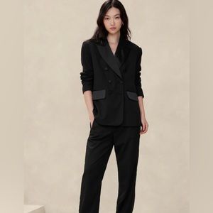 BANANA REPUBLIC DOUBLE BREASTED TUXEDO BLAZER